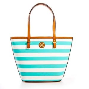 NWOT ANNE KLEIN Stripe It Up Bag Convertible Tote